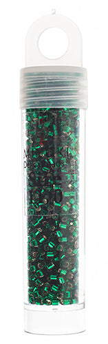 Delica 11/0 RD Dark Green Silver Lined 0046V