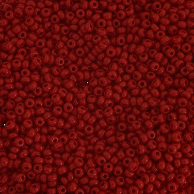 SEEDBEAD OPAQUE MEDIUM DARK RED 10/0 (1028)