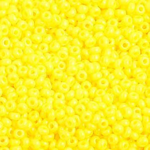 SEEDBEAD OPAQUE LEMON YELLOW 10/0 (1032)