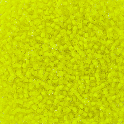 Czech Seed Beads 10/0 Crystal C/L Neon Yellow (1515)