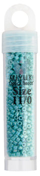 Delica 11/0 RD Turquoise Opaque AB