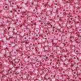 Delica 11/0 RD Pink Sparkle Crystal Lined