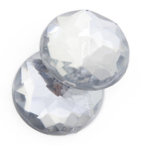 Acrylic 12mm Round Facetted Crystal