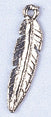 Metal Feather 30mm Nickel Color LF/NF
