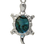 PENDANT SEA OPAL TURTLE SILVER LF/NF